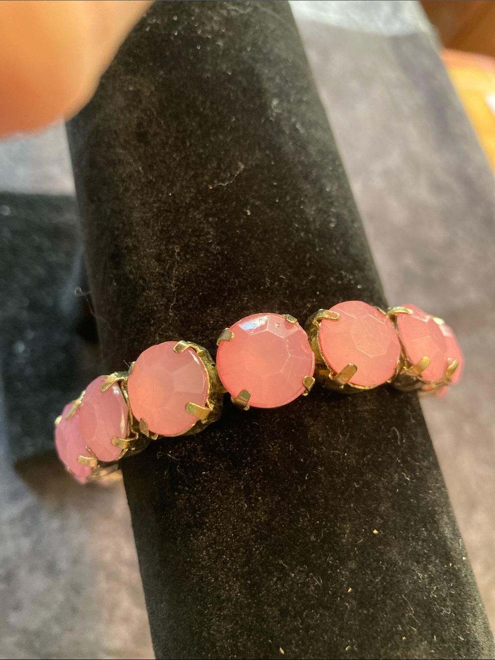 Pink Faceted Accent Stretch Bracelet - Women Jewelry